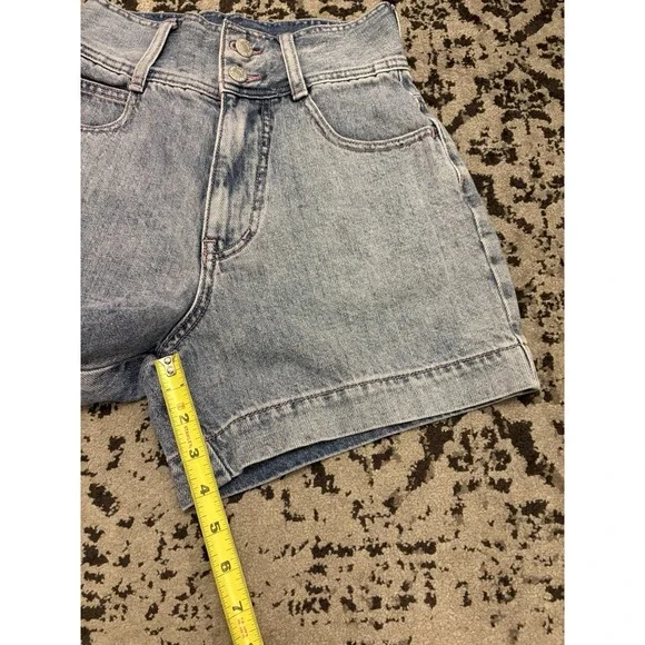 Urban Outfitters BDG White Washed High Rise Short Shorts Size 24 - Picture 9 of 12